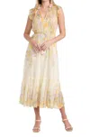 Zimmermann + Net Sustain Natura Appliquéd Belted Floral-print Recycled-crepon Midi Dress In Multi