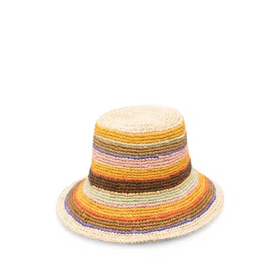 ZIMMERMANN STRIPE-PATTERN BUCKET HAT