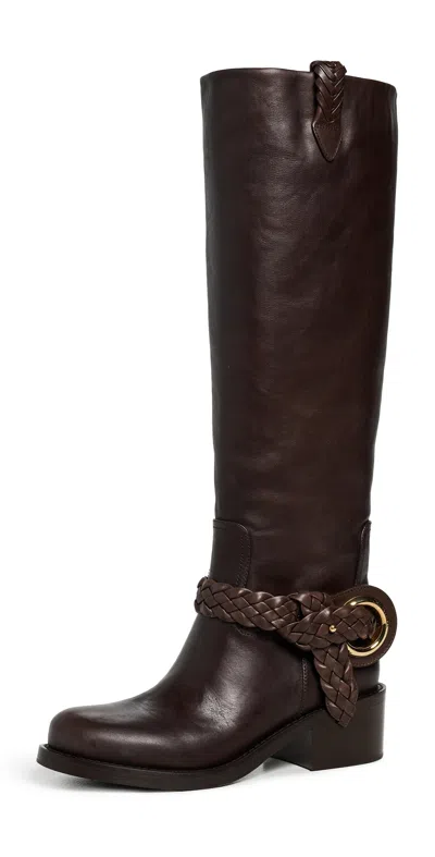 ZIMMERMANN HELIX HIGH BOOTS CHOCOLATE