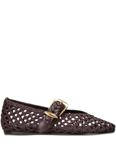 Zimmermann Helix Woven Buckle Ballet Flats In Multi