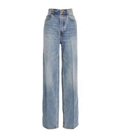 Zimmermann High-rise Wide-leg Jeans In Blue