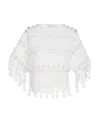 Zimmermann Women's High Tide Nautical Linen Cropped Top In White