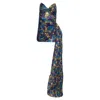 Zimmermann High Tide Wrap Playsuit In Multicolor Linen In Multi