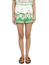 Zimmermann Belted Printed Shorts In Multicolor Linen