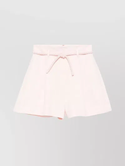 Zimmermann Pink Linen Illuminate Shorts In Multicolor