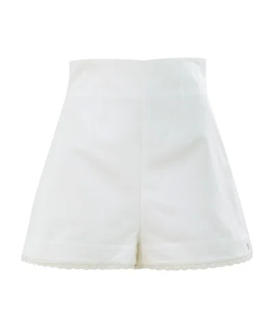 Zimmermann High-waist Shorts In White