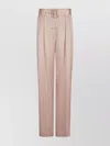 Zimmermann High Waist Silk Tuck Wide Leg Pant