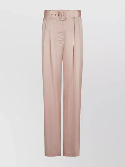 ZIMMERMANN HIGH WAIST SILK TUCK WIDE LEG PANT