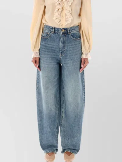 ZIMMERMANN HIGH WAIST WIDE LEG DENIM TROUSERS