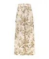 Zimmermann Cream Floral Linen Relaxed Pocket Pant In Nude