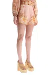 Zimmermann Acacia Linen Shorts In Pink