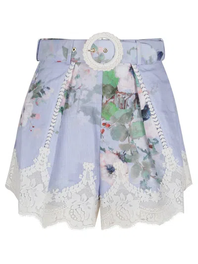 ZIMMERMANN ZIMMERMANN HIGH-WAISTED FLORAL PRINT SHORTS