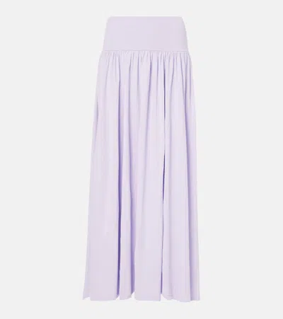 Zimmermann High-waisted Maxi Skirt In Purple