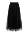 Zimmermann High-waisted Tulle Midi Skirt In Black