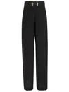 Zimmermann High Waist Silk Wide Leg Trousers In Black