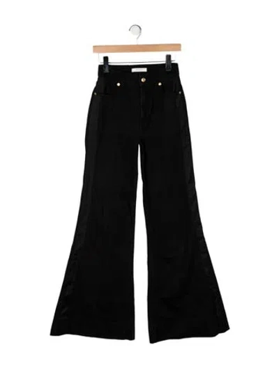 Pre-owned Zimmermann High-rise Flared Jeans In Black