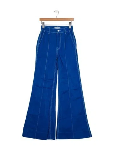 Pre-owned Zimmermann High-rise Flared Jeans In Blue