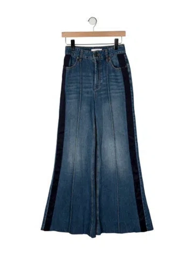 Pre-owned Zimmermann High-rise Flared Jeans In Blue