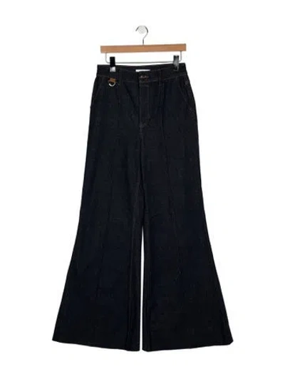 Pre-owned Zimmermann High-rise Flared Jeans In Blue