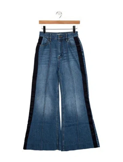 Pre-owned Zimmermann High-rise Flared Jeans In Blue