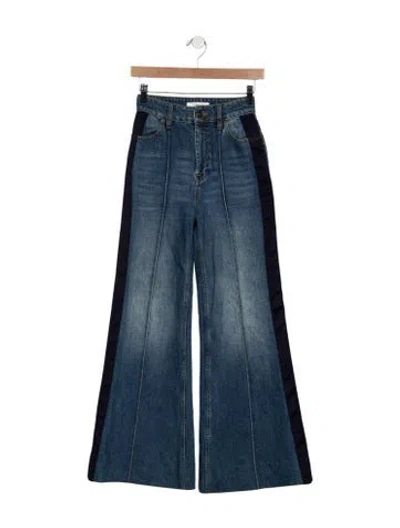 Pre-owned Zimmermann High-rise Flared Jeans In Blue