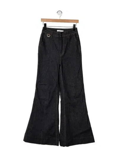 Pre-owned Zimmermann High-rise Flared Jeans In Blue
