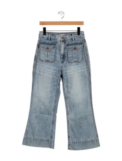Pre-owned Zimmermann High-rise Flared Jeans In Blue
