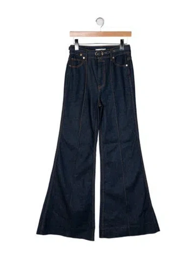 Pre-owned Zimmermann High-rise Flared Jeans In Blue