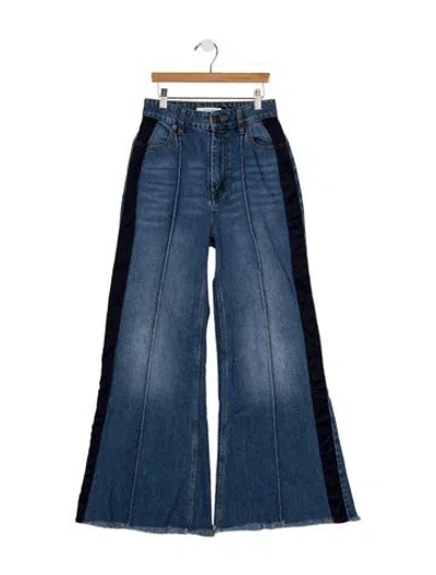 Pre-owned Zimmermann High-rise Flared Jeans In Blue