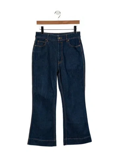 Pre-owned Zimmermann High-rise Flared Jeans In Blue