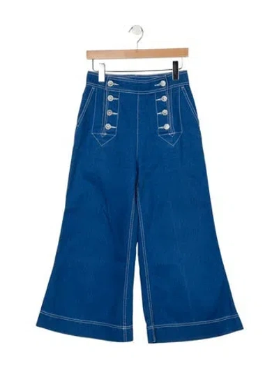Pre-owned Zimmermann High-rise Flared Jeans In Blue