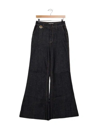 Pre-owned Zimmermann High-rise Flared Jeans In Blue