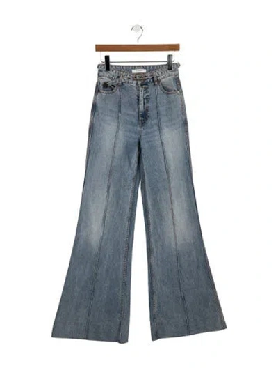 Pre-owned Zimmermann High-rise Flared Jeans In Blue