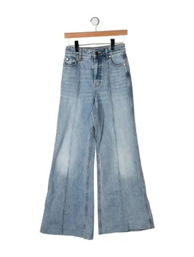 Pre-owned Zimmermann High-rise Flared Jeans In Blue