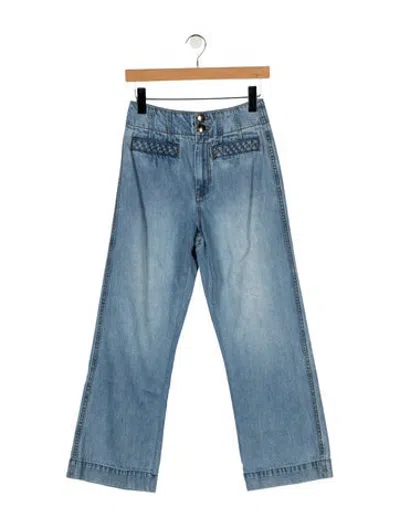 Pre-owned Zimmermann High-rise Flared Jeans In Blue