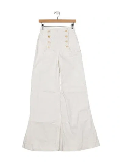 Pre-owned Zimmermann High-rise Flared Jeans In Neutrals