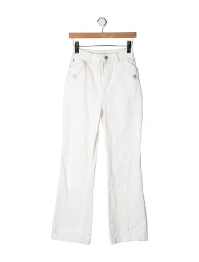Pre-owned Zimmermann High-rise Flared Jeans In Neutrals