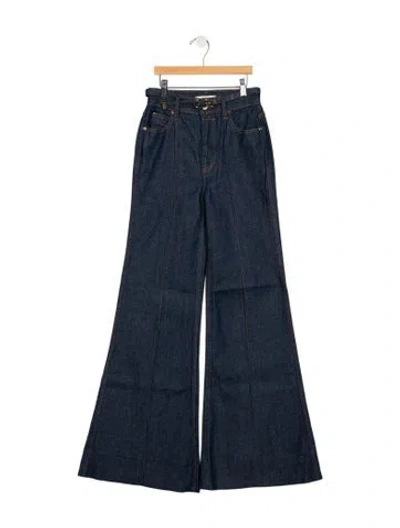 Pre-owned Zimmermann High-rise Flared Jeans W/ Tags In Blue