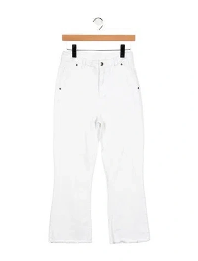Pre-owned Zimmermann High-rise Flared Jeans In White