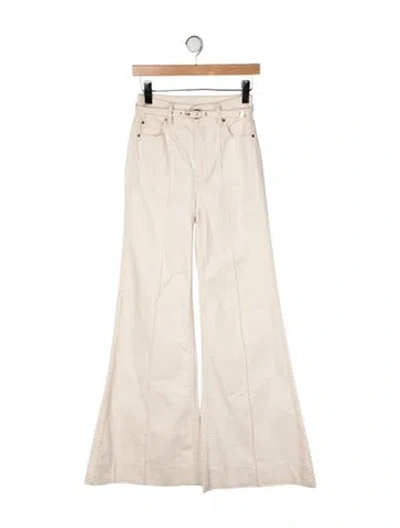 Pre-owned Zimmermann High-rise Flared Jeans In Yellow