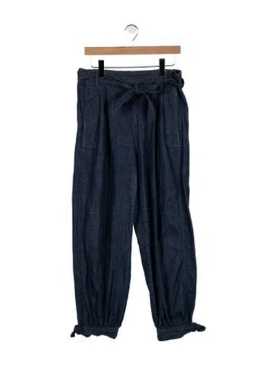 Pre-owned Zimmermann High-rise Straight Leg Jeans In Blue
