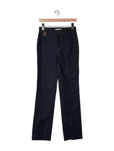 Pre-owned Zimmermann High-rise Straight Leg Jeans W/ Tags In Blue
