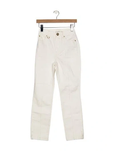 Pre-owned Zimmermann High-rise Straight Leg Jeans W/ Tags In White