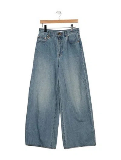 Pre-owned Zimmermann High-rise Wide Leg Jeans In Black