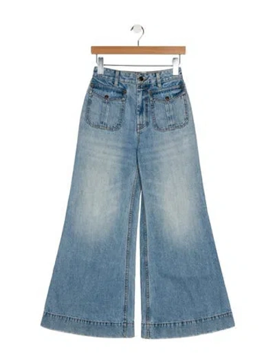 Pre-owned Zimmermann High-rise Wide Leg Jeans In Blue