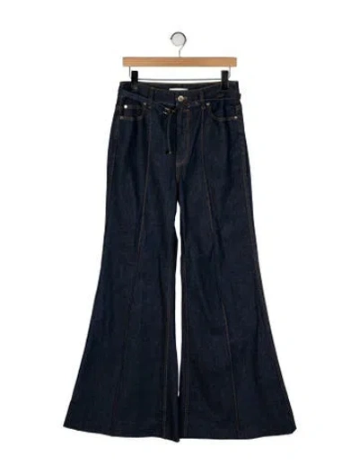 Pre-owned Zimmermann High-rise Wide Leg Jeans In Blue