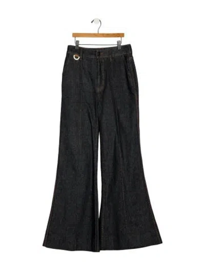 Pre-owned Zimmermann High-rise Wide Leg Jeans In Blue