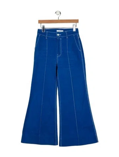 Pre-owned Zimmermann High-rise Wide Leg Jeans In Blue