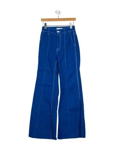 Pre-owned Zimmermann High-rise Wide Leg Jeans In Blue