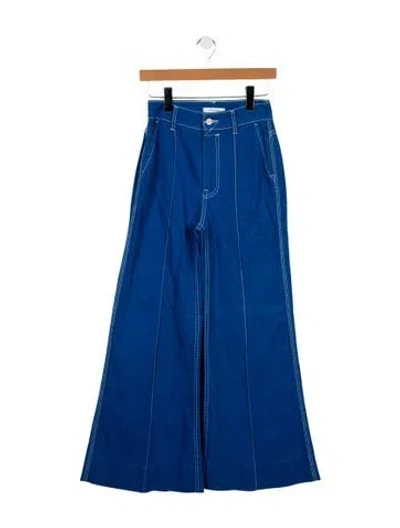 Pre-owned Zimmermann High-rise Wide Leg Jeans In Blue